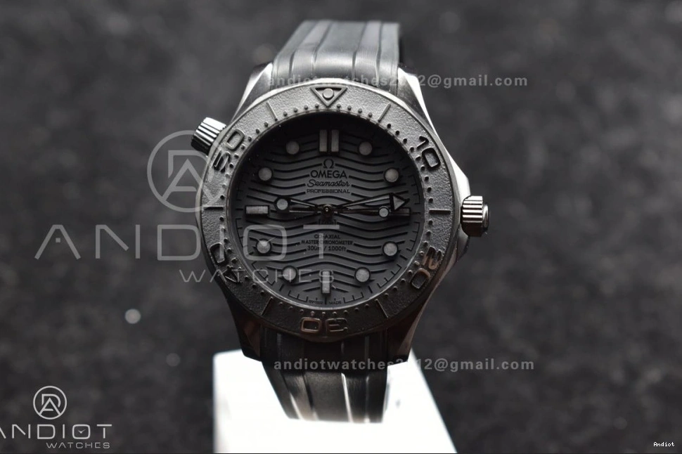 Dial 43.5mm Black Strap Black Best Ceramic 300m Edition Seamaster A8806 Rubber 1:1 Black VSF on 1118